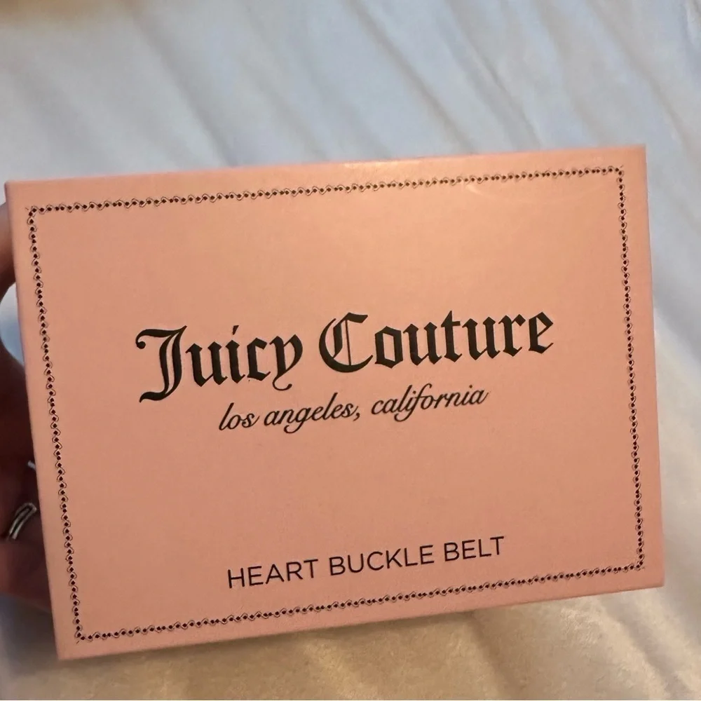 Juicy Couture Black Belt Gold Heart Buckle Women’s L/XL fun unique New NWT NIB